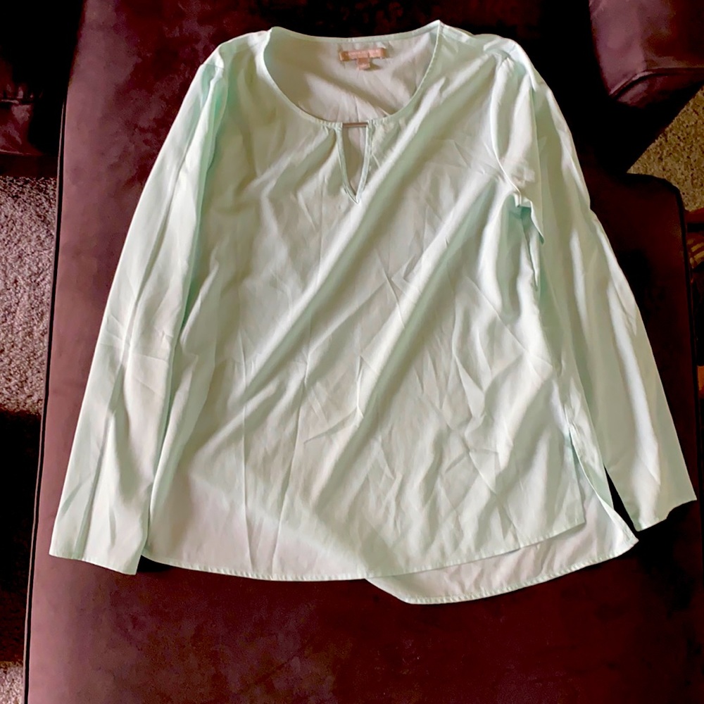 Sheer scoop neck top